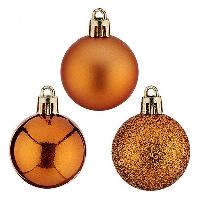 Weihnachtsbaumkugeln Ø 4 cm 12 Stück Orange Kunststoff 4 x 5 x 4 cm