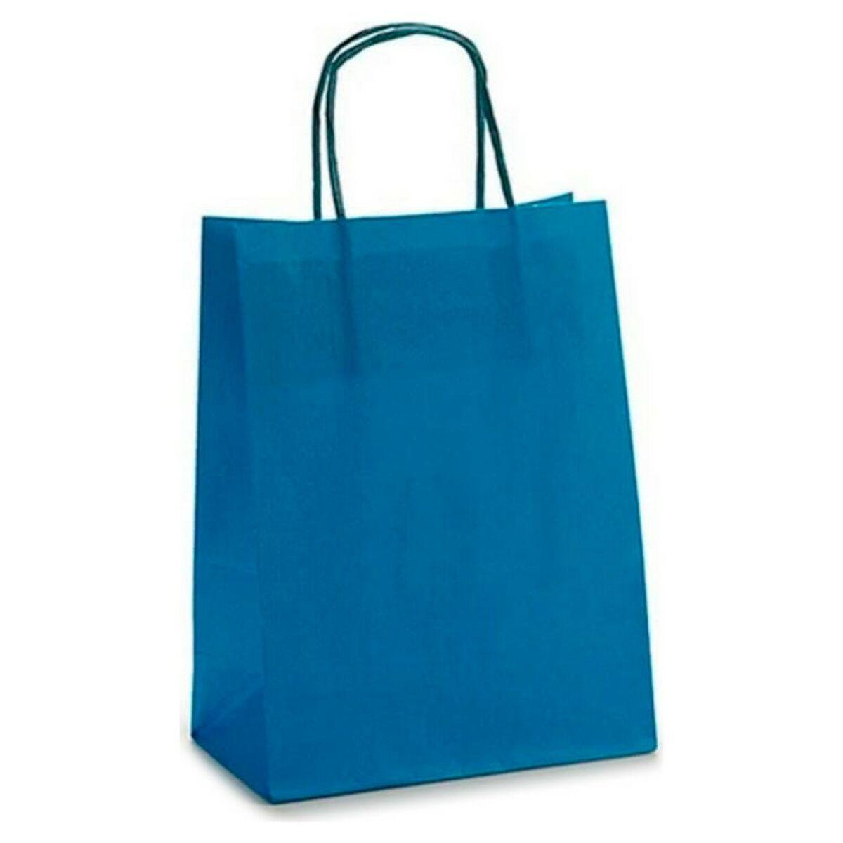 Papiertaschen Blau Papier (8,5 x 30 x 18 cm)