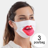 Wiederverwendbare Stoff-Hygienemaske Tongue Luanvi Größe M Packung mit 3 Einheiten