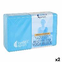 Yogablock LongFit Sport Blau 12,5 x 15 x 7,5 cm (2 Stück)
