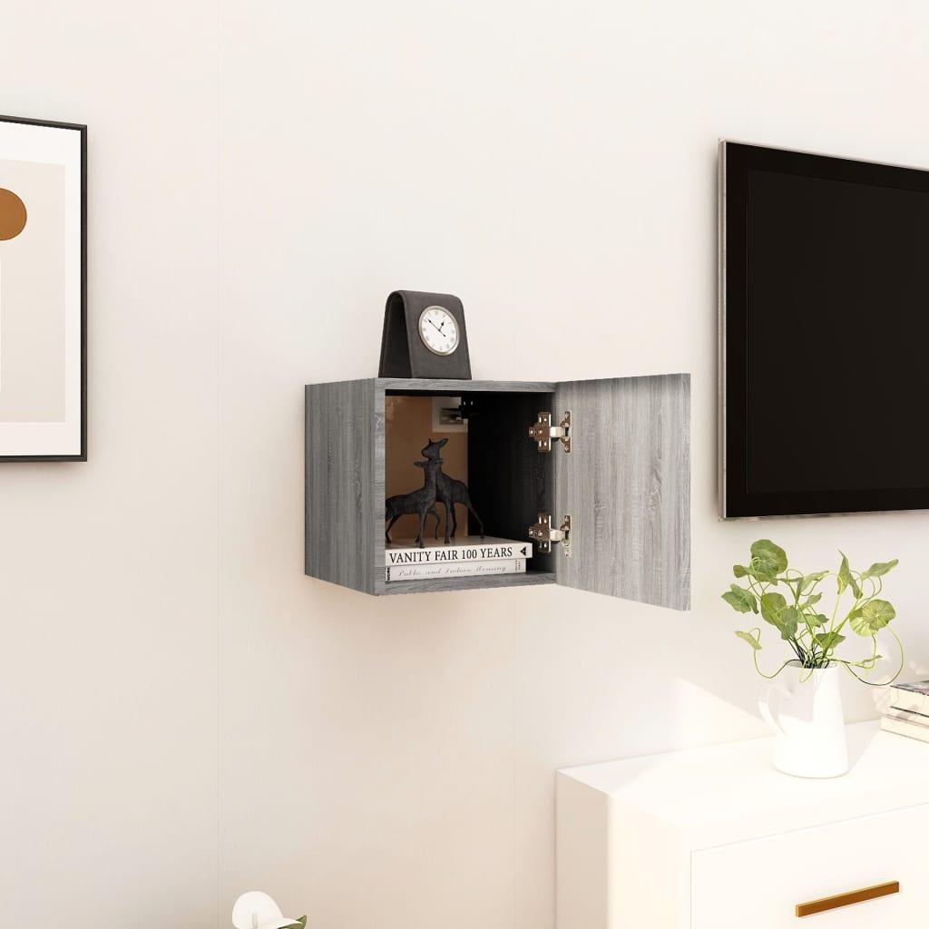 vidaXL TV-Wandschrank Grau Sonoma 30,5x30x30 cm