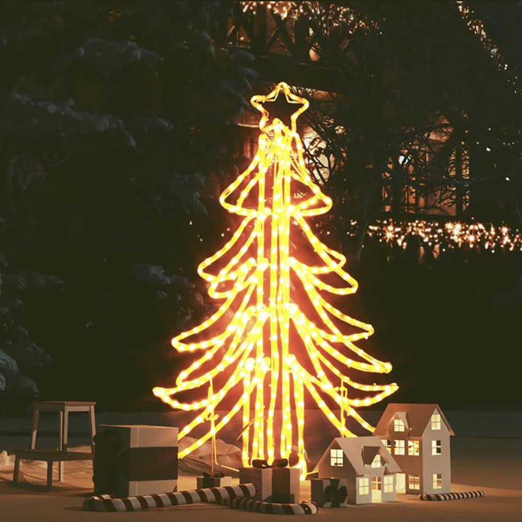 vidaXL Faltbarer Weihnachtsbaum Figur mit 360 LEDs Warmweiß