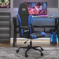vidaXL Gaming-Stuhl mit Massagefunktion Schwarz und Blau Kunstleder