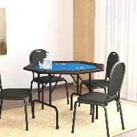 vidaXL Pokertisch Klappbar 8 Spieler Blau 108x108x75 cm