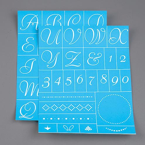 MS Adhesive Silkscreens Elegant Alphabet 22 x 28 cm 2 Stk.
