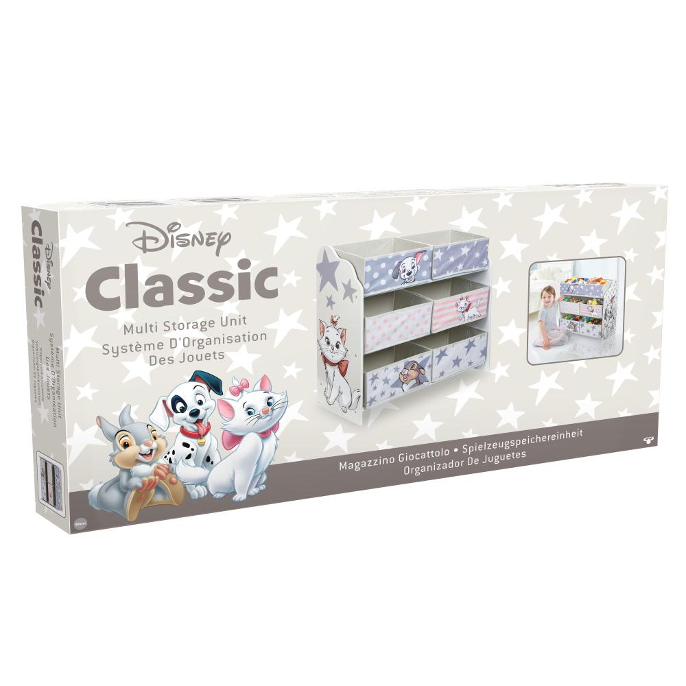 Disney Classics - Regal zur Spielzeugaufbewahrung mit sechs Kisten für Kinder