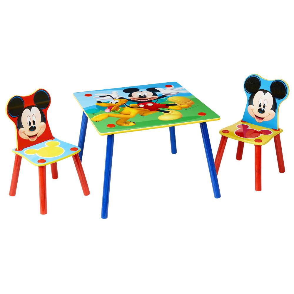 Mickey Mouse  - Set aus Tisch und 2 Stühlen für Kinder 