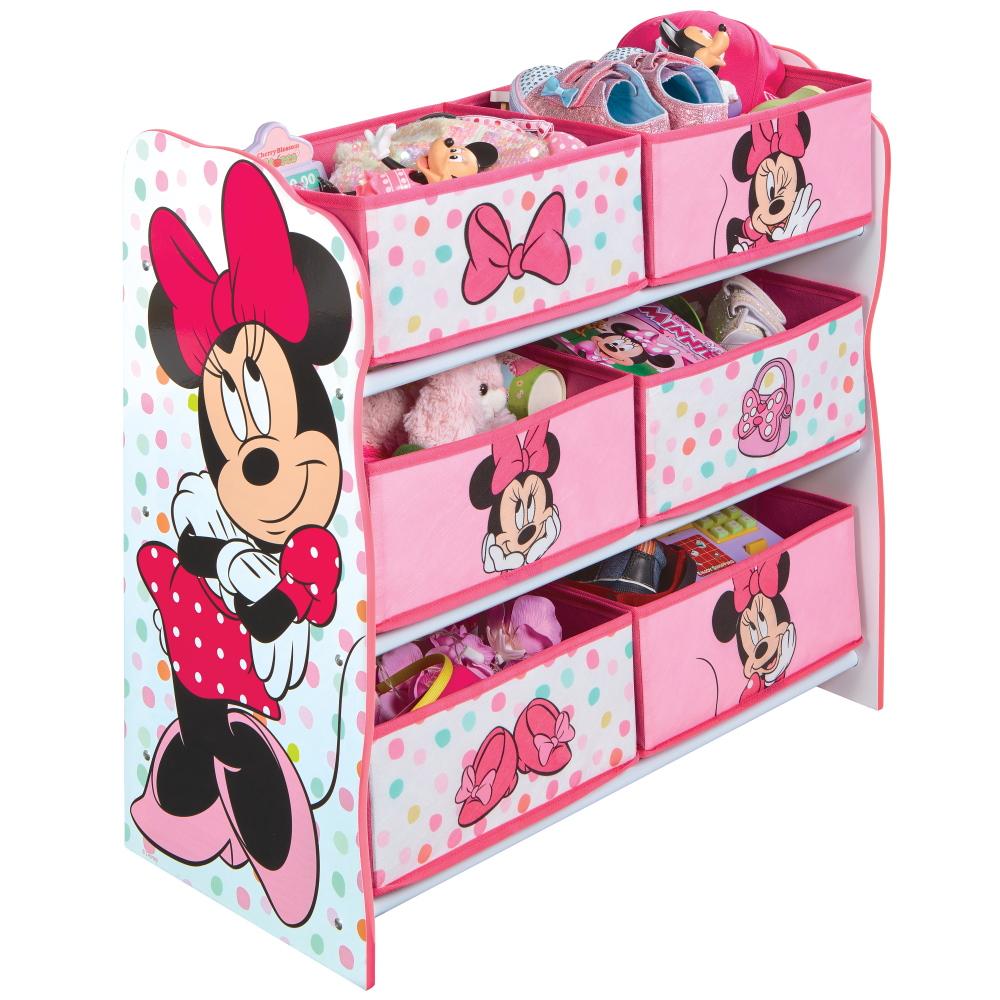 Minnie Mouse - Regal zur Spielzeugaufbewahrung mit sechs Kisten für Kinder